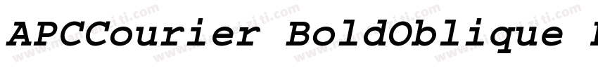 APCCourier BoldOblique Regular字体转换